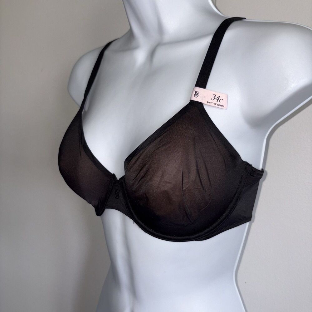 Victoria’s Secret VS Lightly Lined Black Underwire Bra Size 34C NEW